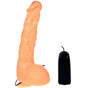 Dildo realistico con vibrazione e ventosa, venato, 25 cm